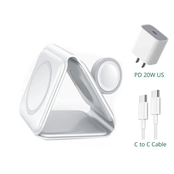 White with US Plug / CN