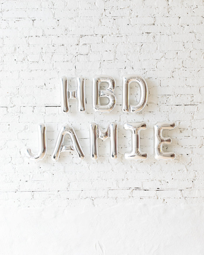 16in Rose Gold "HBD Name" Foil Letters Set