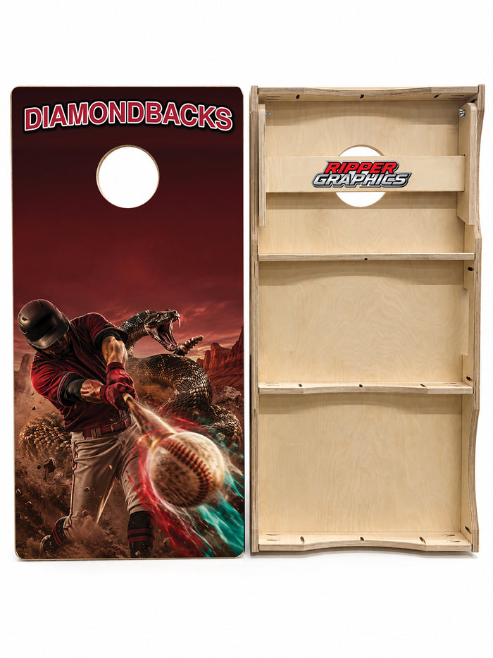 Arizona Diamondbacks Baseball Inspired Cornhole Design