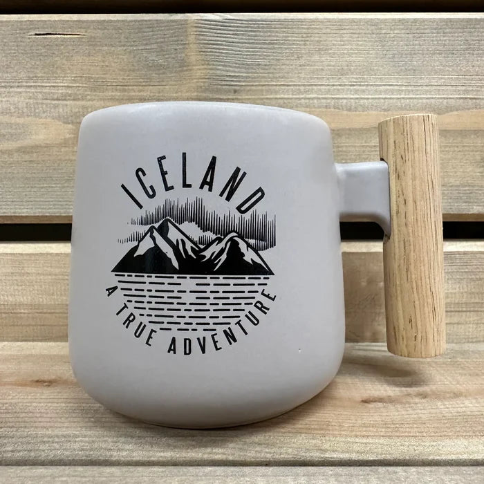 Aurora - Ceramic Mug w/ wooden handle