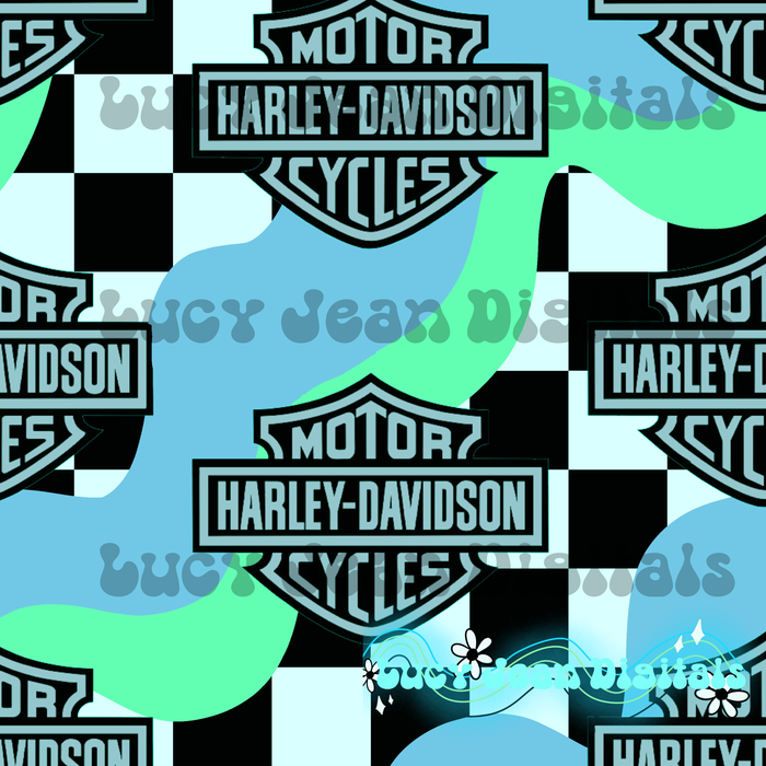 Blue Wavy HD Moto Seamless File