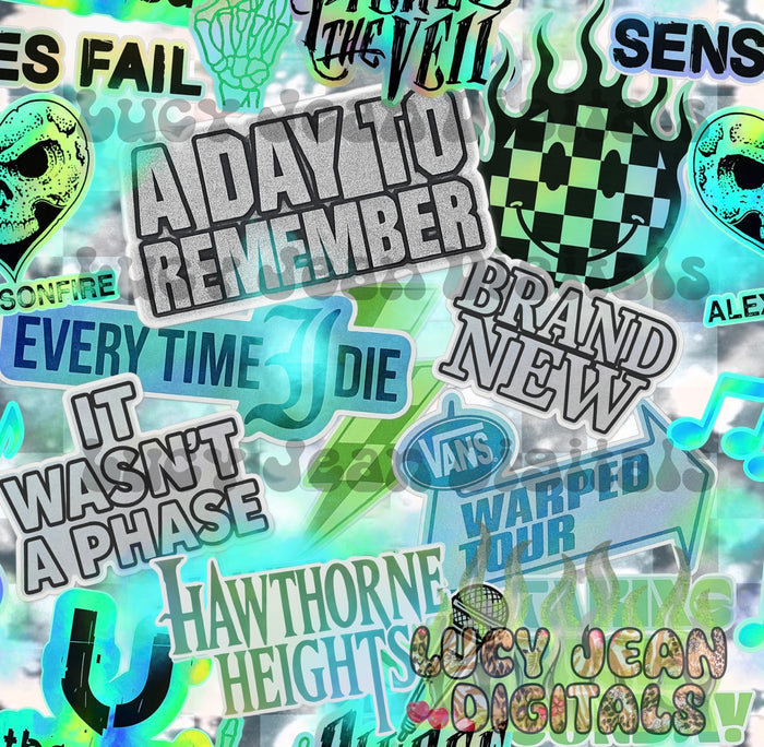 Blue/Green It wasn’t a phase Stickers Seamless File