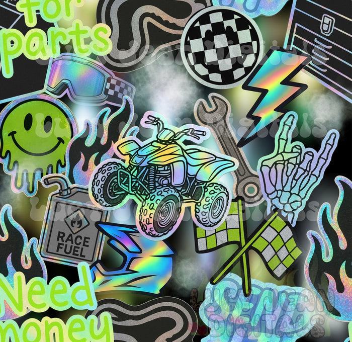 Blue/Green Quad Stickers Seamless File