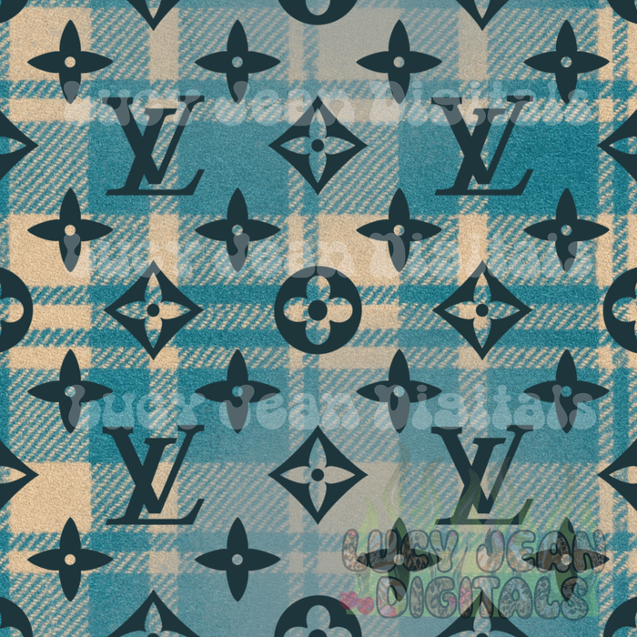 Boujee Blue flannel Seamless File