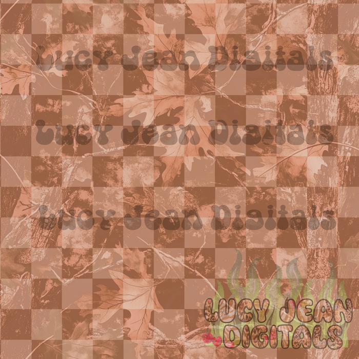 Brown Checkered Camo Seamless File