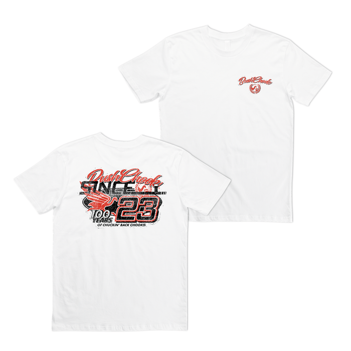 Centenary Tee White T-Shirt Bush Chook