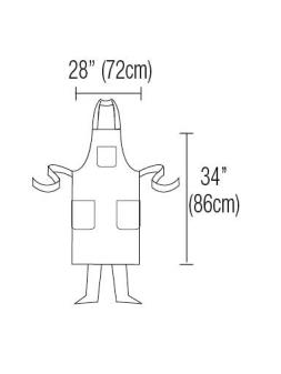 Chino Style Bib Apron 28" X 34"