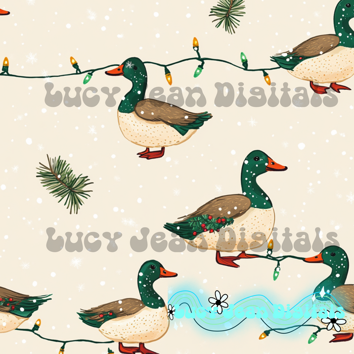 Christmas Mallards Seamless File