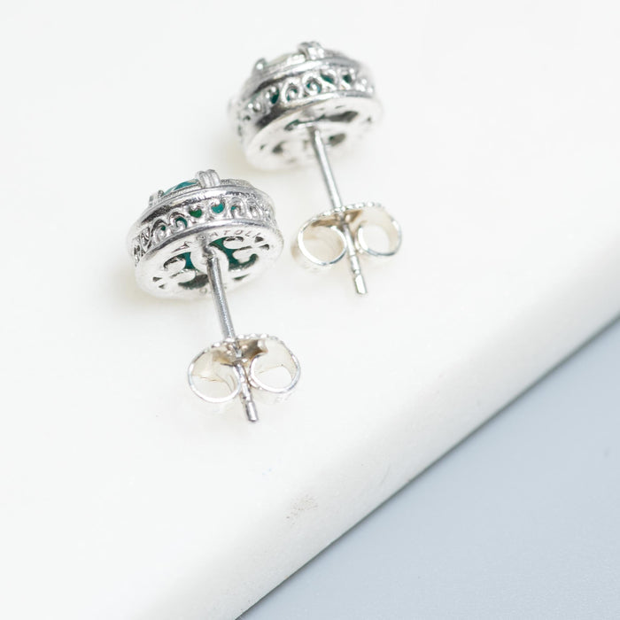 Chrysocolla Doublet Post Earring