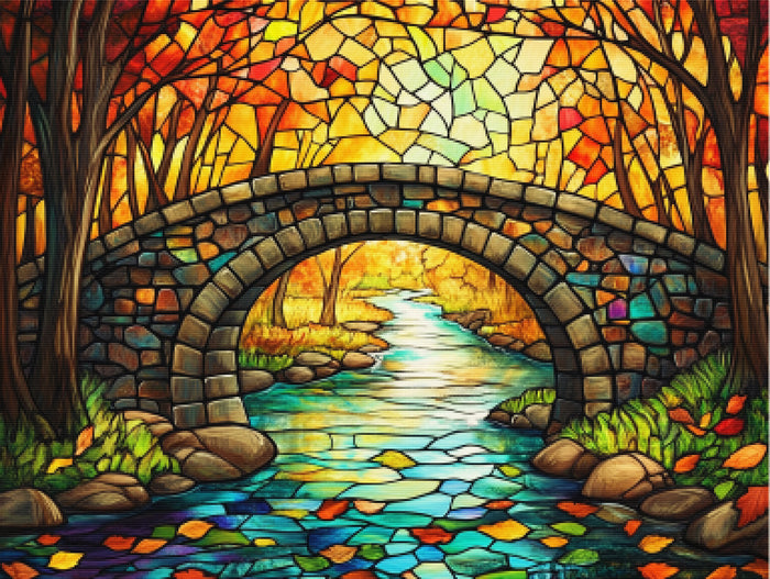 Colorful Gently Flowing River