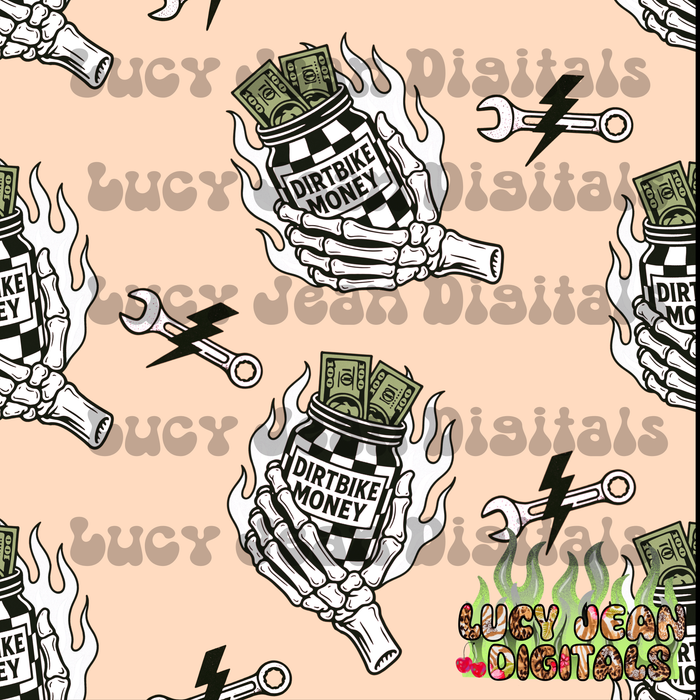 Dirtbike money beige Seamless File