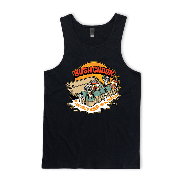 Few Eggs Short Singlet Black Singlet Bush Chook