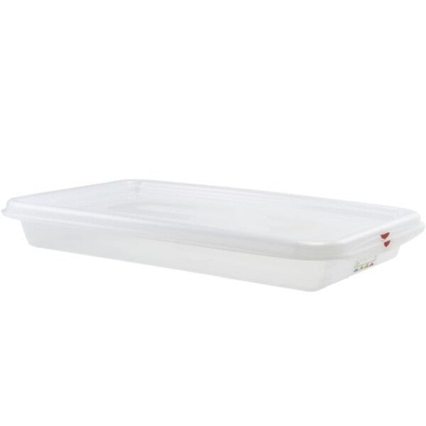 Gastronorm Food Storage Container With Lid And Colour Coded Clips GN 1/1 6.5cm Deep 8 Ltr