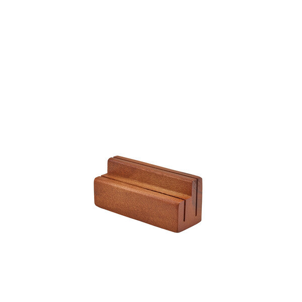 Genware Acacia Wood Menu Stand 2 Slot