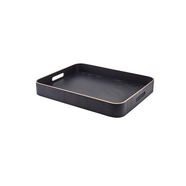 Genware Black Wood Veneer Butlers Tray 45.5 x 36cm