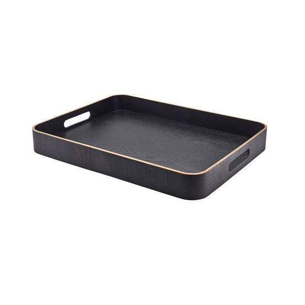 Genware Black Wood Veneer Butlers Tray 50 x 38cm