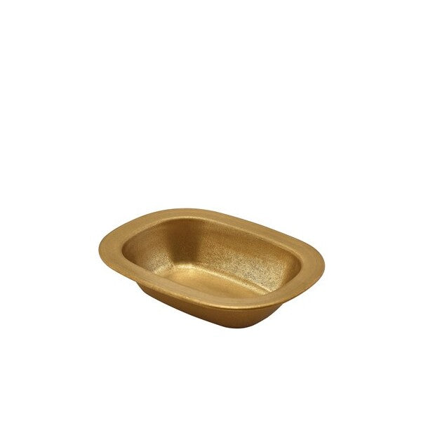 Genware Gold Vintage Steel Pie Dish 16cm (Box Of 12)