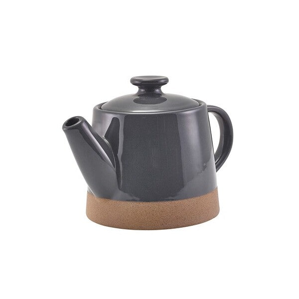 Genware Kava Dark Grey Stoneware Teapot 48cl/ 16.8Oz (Box Of 6)