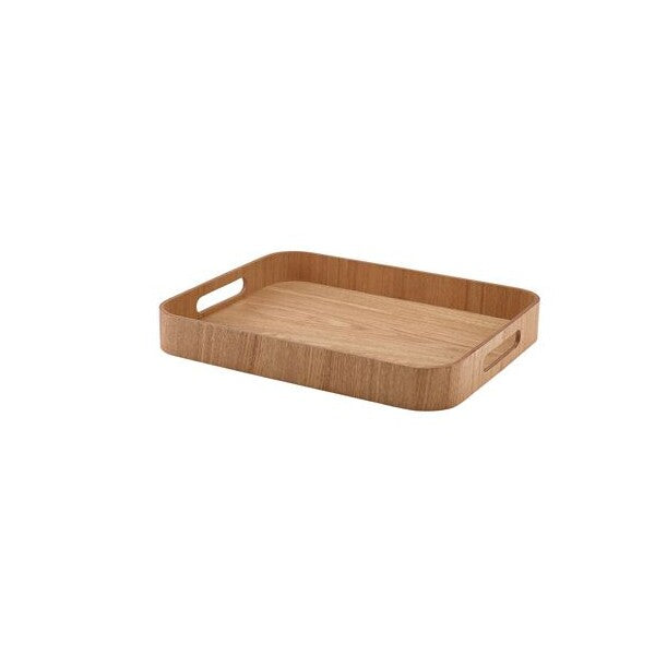 Genware Light Wood Veneer Butlers Tray 35.5 x 28cm