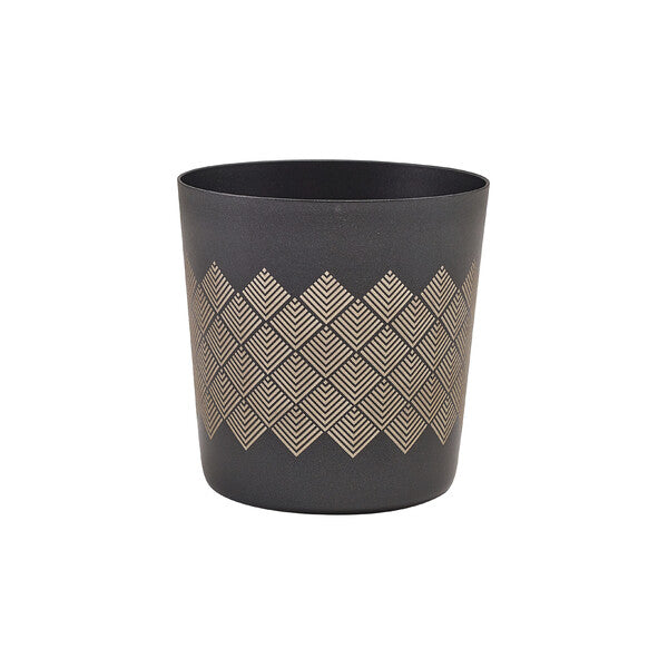 Genware Metallic Black Diamond Serving Cup 8.5 x 8.5cm (Box Of 12)
