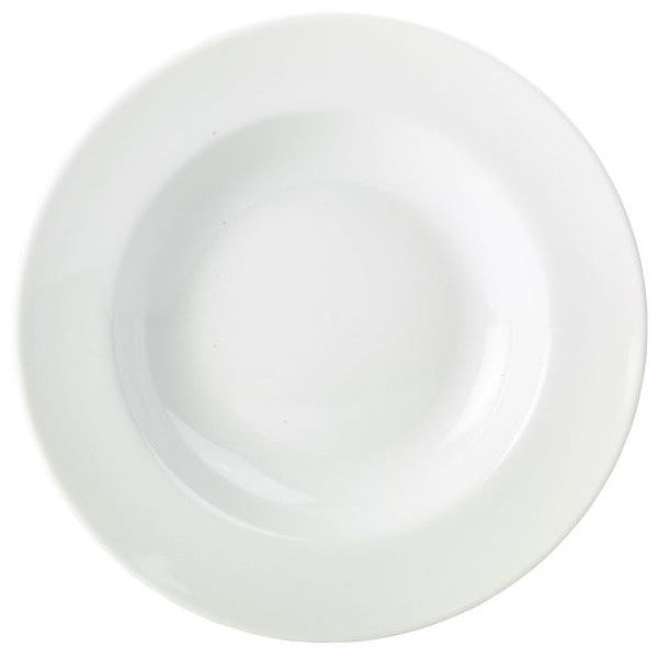 Genware Porcelain Pasta Dish / Soup Plate 23cm (Box Of 6)