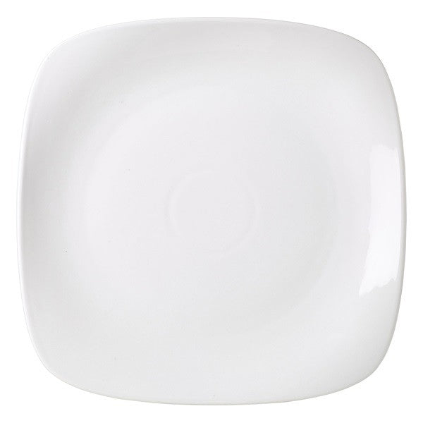 Genware Porcelain Rounded Square Plate 17cm (Box Of 6)