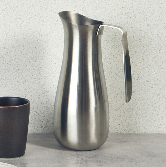 Genware Stainless Steel Curved Water Jug 1.6L/56.3oz