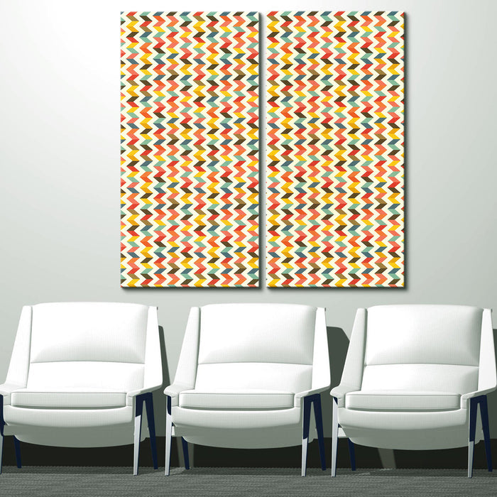 Geometric Study No. 4-2 B' 2 Piece Wrapped Canvas Wall Art Set
