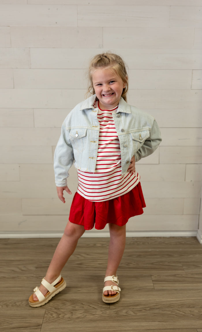 Girls Mini Skirt Red