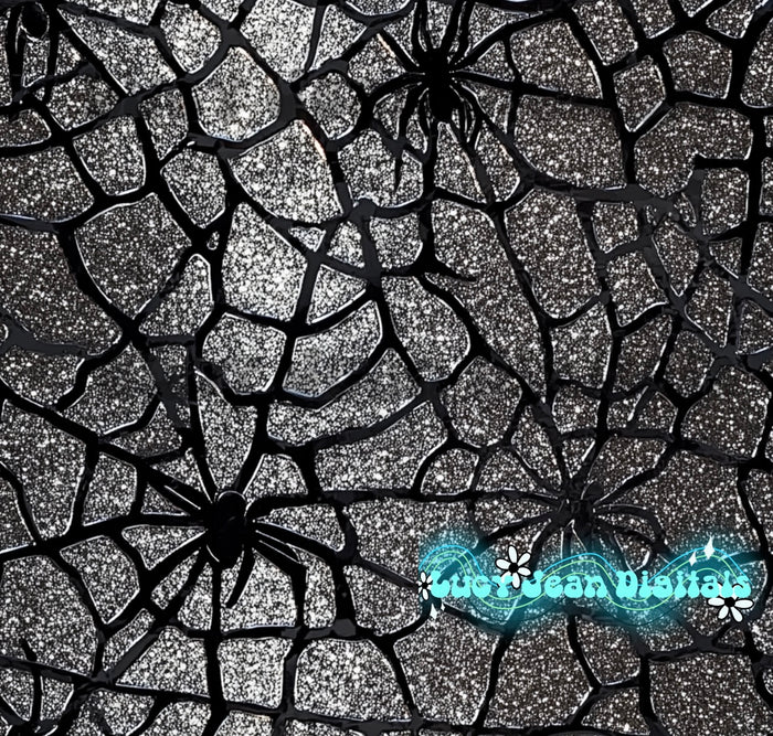 Glitter Spider web seamless file
