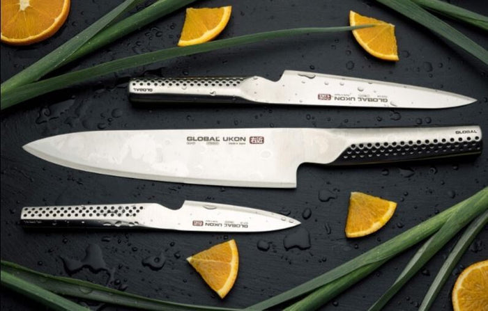 Global UKON GU-3002 3 Piece Knife Set