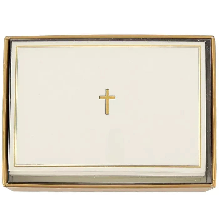 Gold Cross Note Cards
