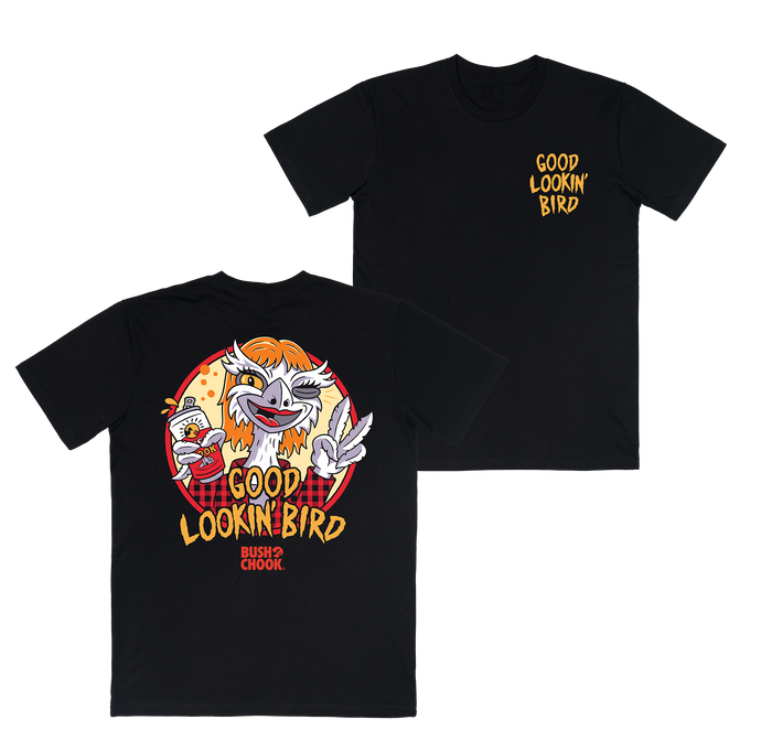 Good Lookin' Bird Ladies Tee Black