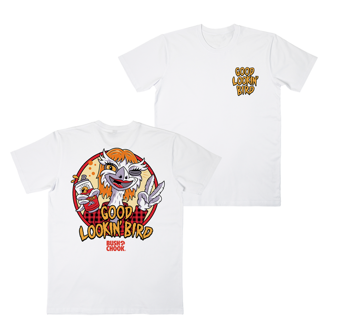 Good Lookin' Bird Ladies Tee White