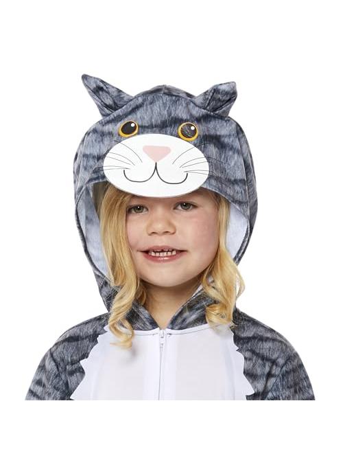 Grey Tabby Cat Kids Costume