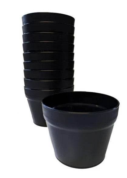 Harfield Polypropylene Multipot Black 450ml / 11cm Dia x 8.5cm H (Pack Of 10) (248Bla)