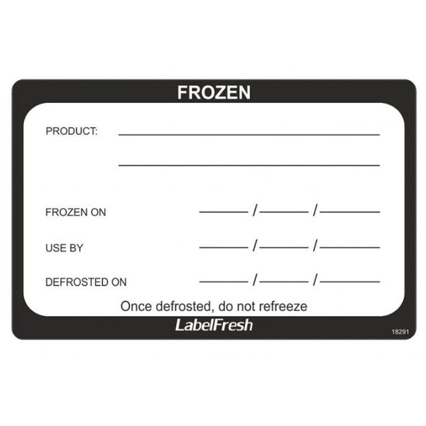 Harfield Removable Warning Label Roll Of 500 - Frozen (801Fro)