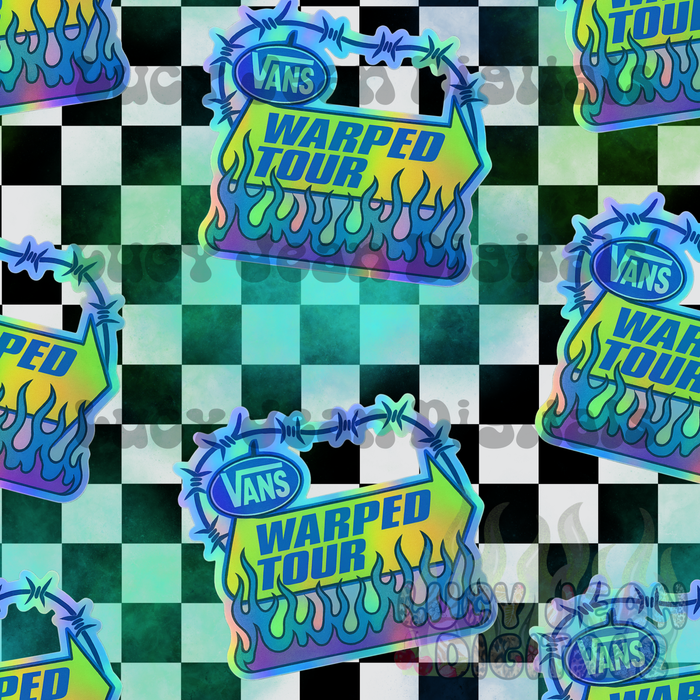 Holo Flames band tour barbed wire Seamless File