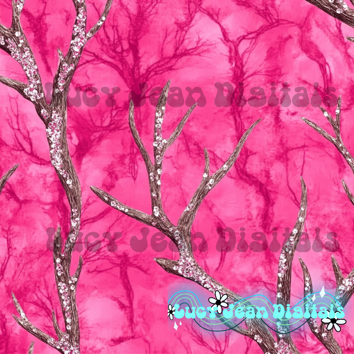 Hot pink bling camo Seamless file