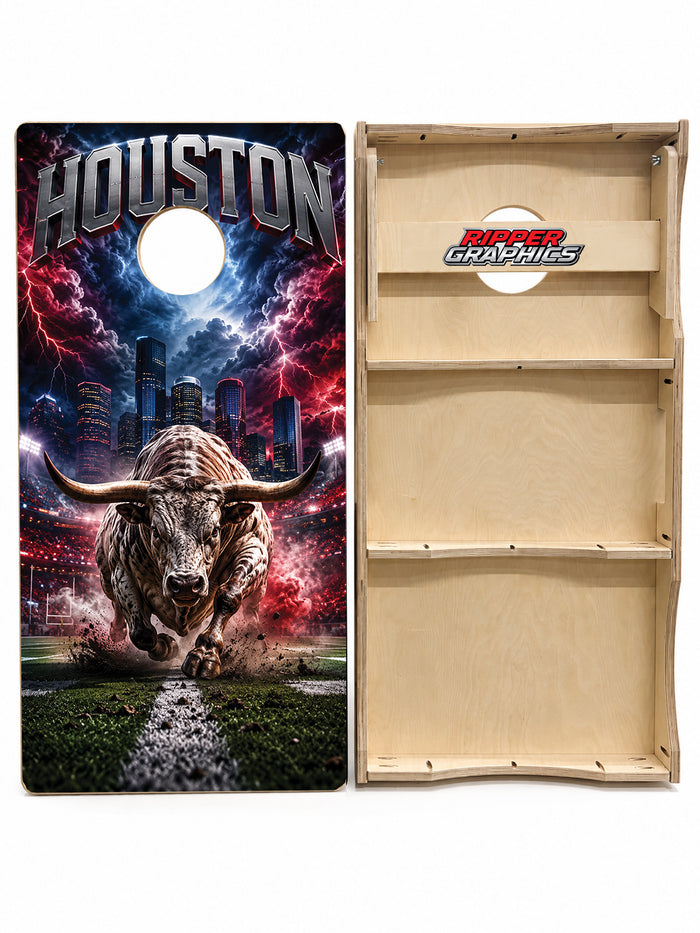 Houston Texans Inspired Cornhole Design