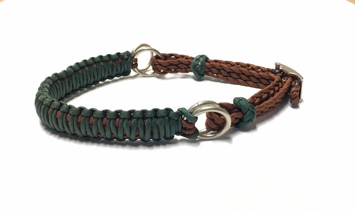 Hunter green side pull hackamore bitless attachment.... with black or brown chinstrap...all sizes