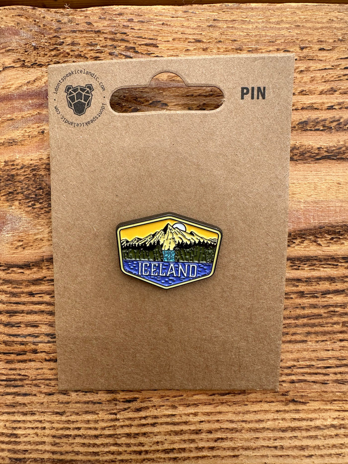 Iceland Waterfall - Pin
