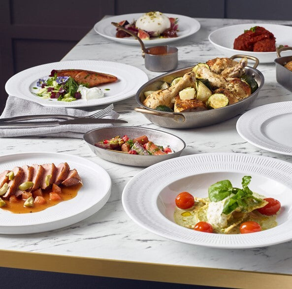 Incise Porcelain Solara Winged Pasta Bowl 28.5cm (Box Of 6)