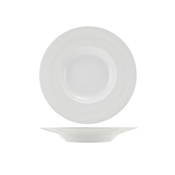 Incise Porcelain Solara Winged Soup Bowl 24cm (Box Of 4)