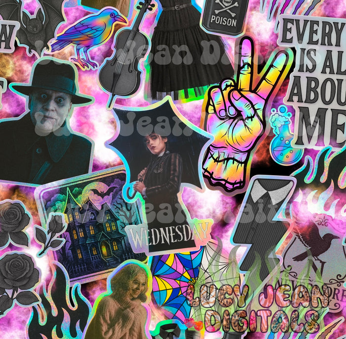 *LIMITED* Wed Holographic Sticker Seamless File