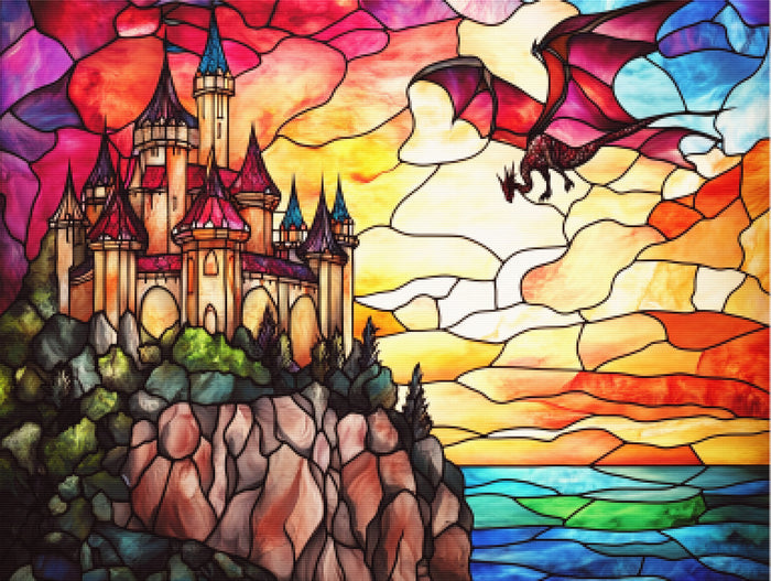Majestic Castle Perched On A Cliff