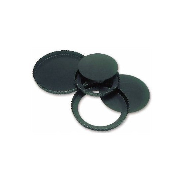 Matfer Exopan Non-Stick Tartlet Tin Fluted Loose Base 12cm X 2cm