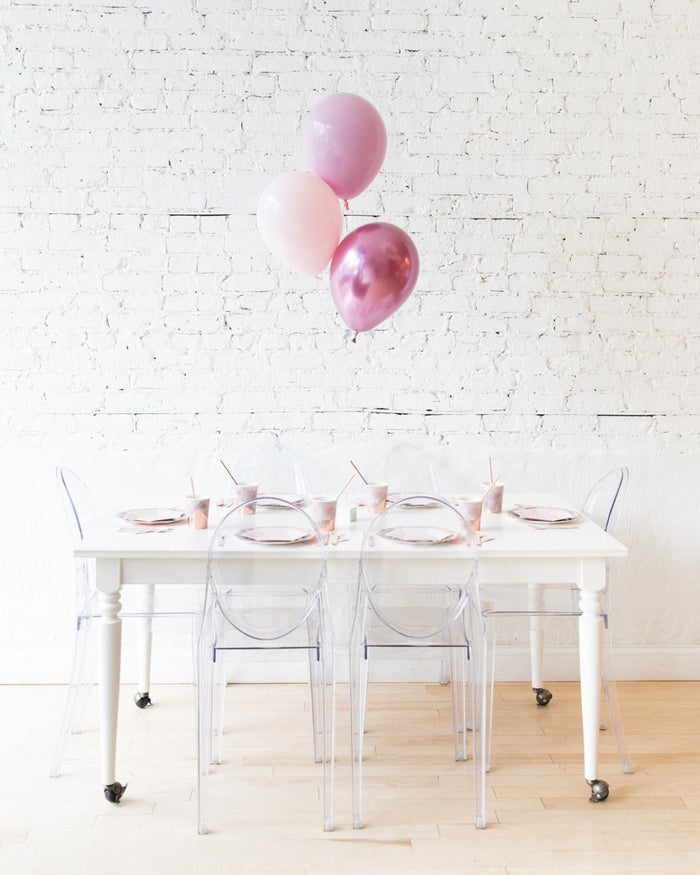 Modern Mauve - 11in Balloons Centerpiece - bouquet of 3