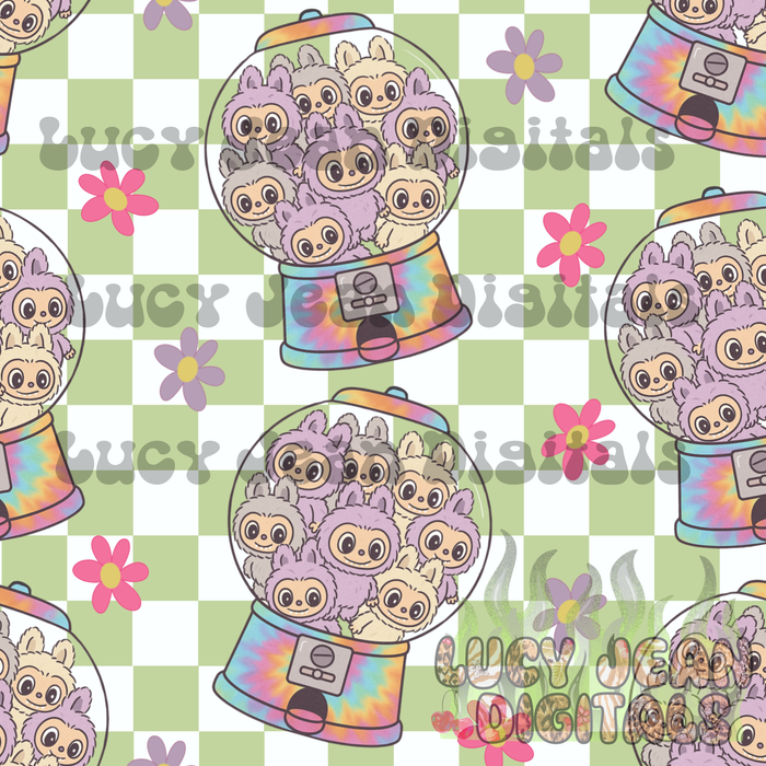 Monster doll Bubble Gum Seamless File