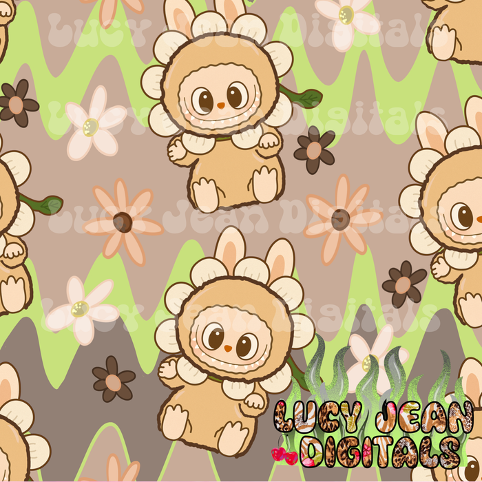 Monster doll Flower Seamless File